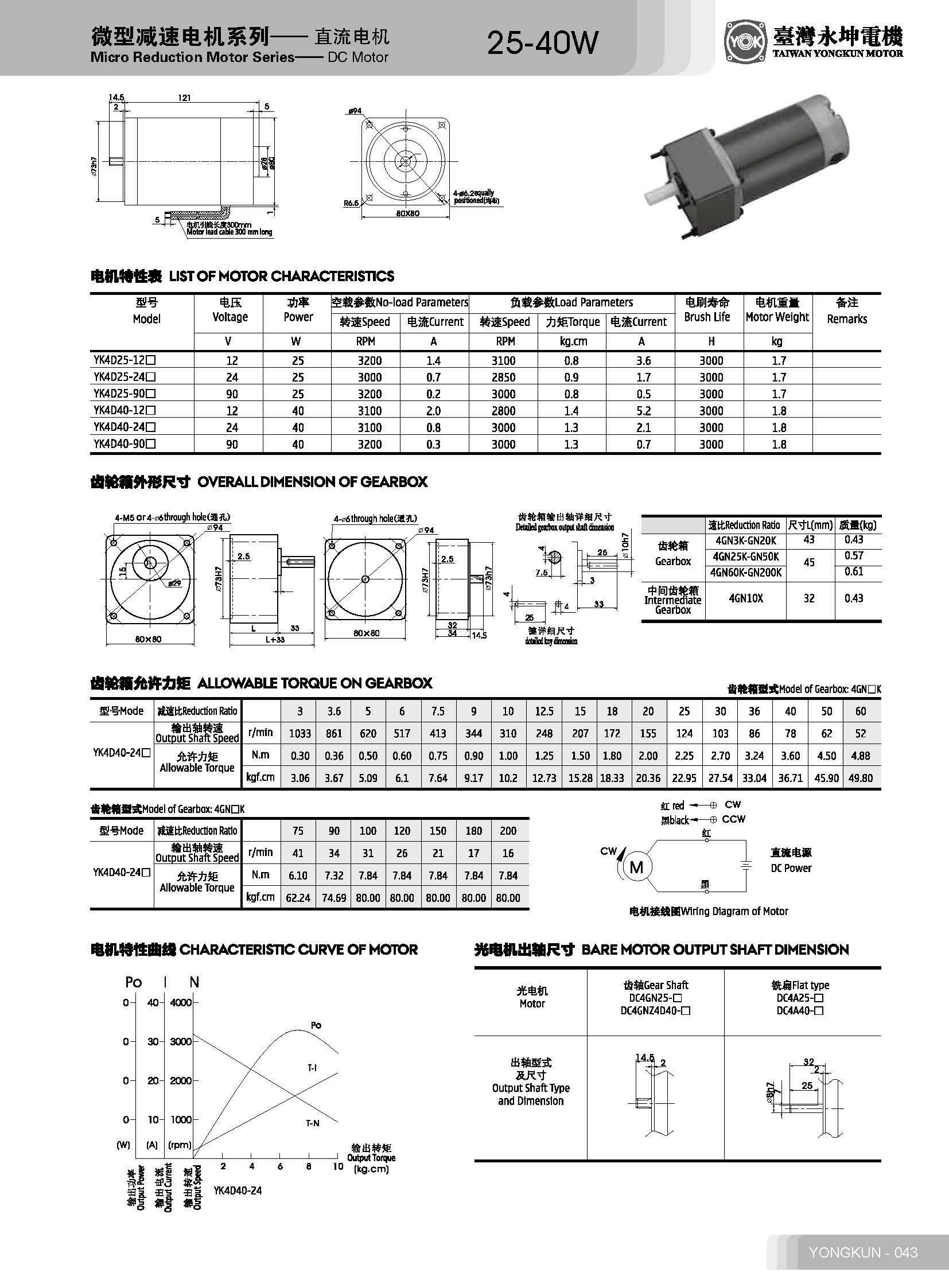 25W直流電機(jī)